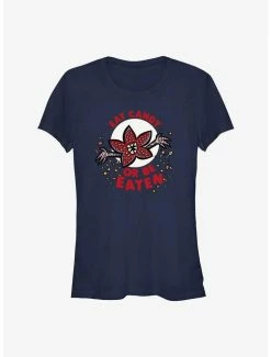 Hot Sale 😍 Stranger Things Eat 🍬 Candy Or Be Eaten 👧 Girls T-Shirt 👍