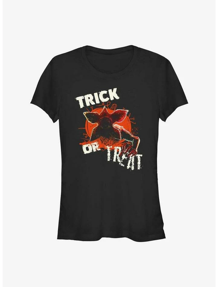 Hot Sale ๐ Stranger Things Demogorgon Pumpkin Trick Or Treat ๐ง Girls T-Shirt โ๏ธ 1 Hot Sale ๐ Stranger Things Demogorgon Pumpkin Trick Or Treat ๐ง Girls T-Shirt โ๏ธ