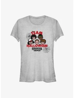 Best deal 👏 Stranger Things Team 🎃 Halloween Faces 👧 Girls T-Shirt 🤩