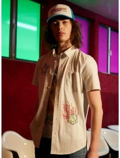 Best Pirce 😍 Our Universe Stranger Things Scantron Woven Button-Up 🔔 7 Best Pirce 😍 Our Universe Stranger Things Scantron Woven Button-Up 🔔 -Stranger Things Sales Shop 17120530 av3