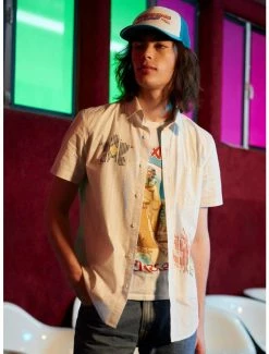 Best Pirce ๐ Our Universe Stranger Things Scantron Woven Button-Up ๐