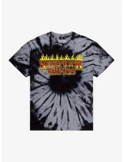 Flash Sale ๐ Stranger Things Flame Logo Tie-Dye T-Shirt โค๏ธ