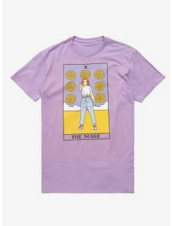 Deals ๐ Stranger Things Eleven Mage Tarot Card Boyfriend Fit ๐ง Girls T-Shirt ๐งจ