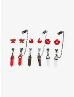 Cheapest 🎉 Stranger Things Hellfire Club Cuff Earring Set ⌛