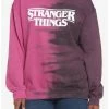Promo 👏 Stranger Things Logo Split Tie-Dye 👧 Girls Sweatershirt 🎉