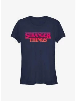 Budget 🔔 Stranger Things Grunge Logo 👧 Girls T-Shirt 🌟
