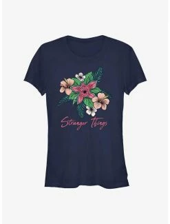Buy 🧨 Stranger Things Floral Things 👧 Girls T-Shirt 👍
