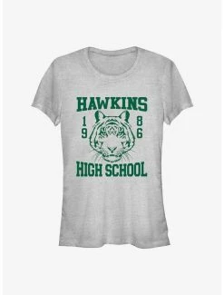 Deals ⌛ Stranger Things Hawkins High School 1986 👧 Girls T-Shirt 🥰