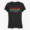 Flash Sale 👏 Stranger Things Dotted Rainbow Logo 👧 Girls T-Shirt 🤩