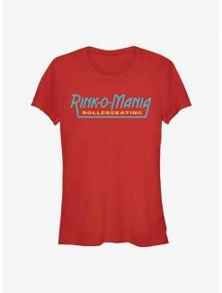 Buy 🧨 Stranger Things Rink-O-Mania Rollerskating Logo 👧 Girls T-Shirt ✨