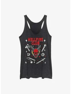 Brand new 😀 Stranger Things Hellfire Club 👧 Girls Tank Top 😉