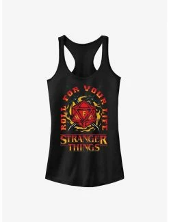 Outlet 🥰 Stranger Things Fire And Dice 👧 Girls Tank Top ⭐