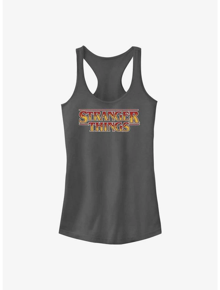 Cheap 🥰 Stranger Things Inlay Flames Logo 👧 Girls Tank ✨ 1 Cheap 🥰 Stranger Things Inlay Flames Logo 👧 Girls Tank ✨