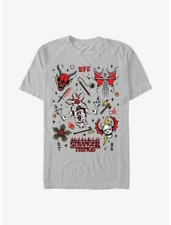 New 👍 Stranger Things Hellfire Club Icons T-Shirt 🎉