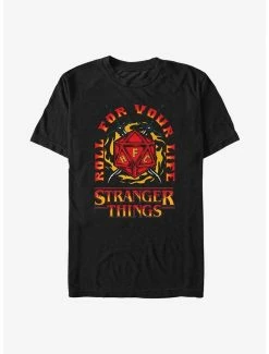 Deals ❤️ Stranger Things Fire And Dice T-Shirt 🔔