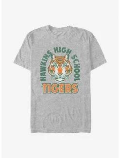 Best Pirce ✨ Stranger Things Hawkins High School Tigers Arch T-Shirt 👏