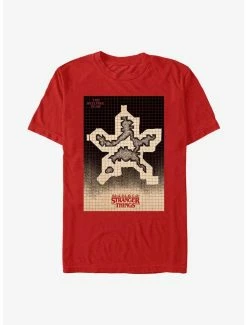 New 🛒 Stranger Things Hellfire Grid Demogorgon T-Shirt ✨