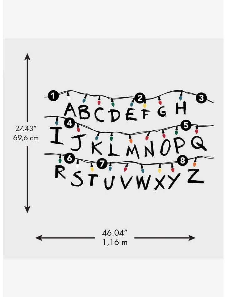 Budget ✔️ Stranger Things ❄ Christmas Light Peel & Stick Giant Wall Decals 🔔 2 Budget ✔️ Stranger Things ❄ Christmas Light Peel & Stick Giant Wall Decals 🔔 - Image 2