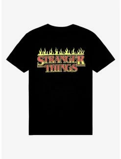 Top 10 🔔 Stranger Things Flaming Logo T-Shirt ⌛