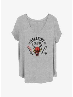 Best reviews of ✔️ Stranger Things Hellfire Club Logo 👧 Girls T-Shirt Plus Size 🔥