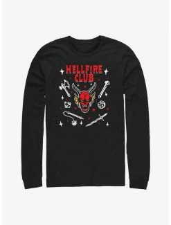 Deals ⌛ Stranger Things Hellfire Club Long Sleeve T-Shirt 🌟
