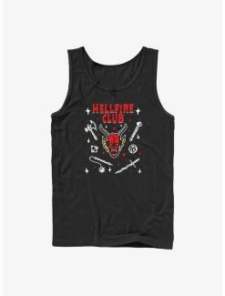 Cheapest ✨ Stranger Things Hellfire Club Tank Top ✔️