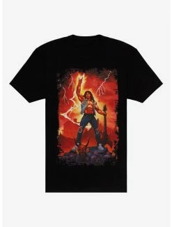 Cheap 🎁 Stranger Things Eddie Munson Hero Boyfriend Fit 👧 Girls T-Shirt 😍
