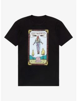 Cheapest 😍 Stranger Things Max Mayfield Tarot Card Boyfriend Fit 👧 Girls T-Shirt ✔️