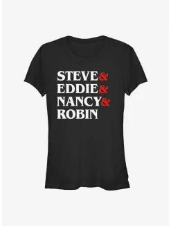 Promo 😍 Stranger Things Steve & Eddie & Nancy & Robin 👧 Girls T-Shirt 🌟