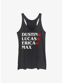 Cheapest ✨ Stranger Things Dustin & Lucas & Erica & Max 👧 Girls Tank 🌟