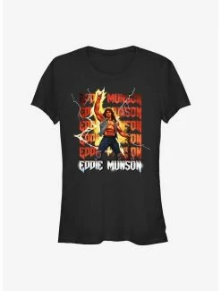 Buy 🧨 Stranger Things Eddie Munson Thunder 👧 Girls T-Shirt 🧨