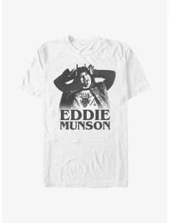 Cheap ✔️ Stranger Things Eddie Munson Horns T-Shirt 🛒