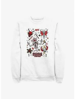 Promo 💯 Stranger Things Hellfire Doodles Sweatshirt 😀