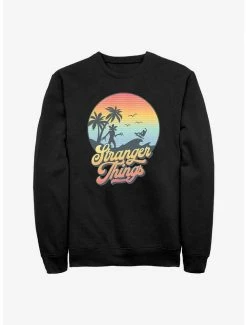 New ✔️ Stranger Things Retro Sun Sweatshirt ⭐