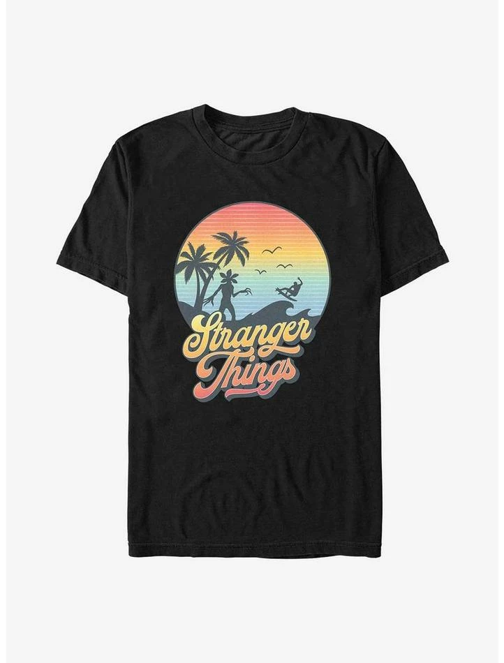 Budget 🔥 Stranger Things Retro Sun T-Shirt ⌛ 1 Budget 🔥 Stranger Things Retro Sun T-Shirt ⌛