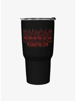 Brand new 👍 Stranger Things Flame Logo Travel Mug 💯