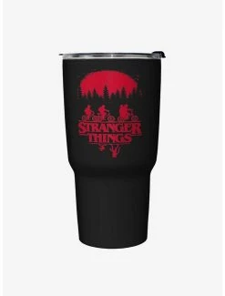 Cheapest 🤩 Stranger Things Riding Bikes Travel Mug 🛒