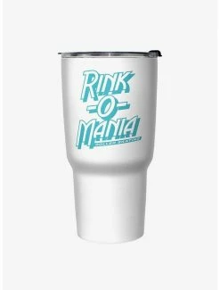 Cheap ⭐ Stranger Things Rink-O-Mania Logo Travel Mug 🤩