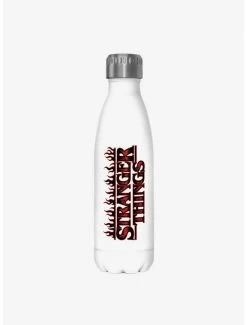 Coupon ✨ Stranger Things Flame Logo Stainless Steel Water Bottle 🎉