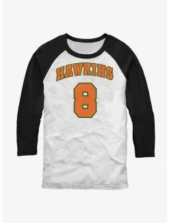 Wholesale 🤩 Stranger Things Hawkins Eight Raglan T-Shirt 😉