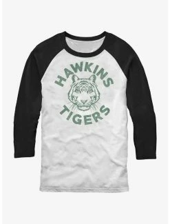 Best Pirce ❤️ Stranger Things Hawkins Tigers Raglan T-Shirt 🌟