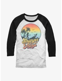 Discount 🎁 Stranger Things Retro Sun Raglan T-Shirt ✔️