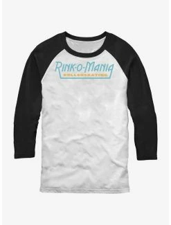 Hot Sale 🧨 Stranger Things Rink-O-Mania Logo Raglan T-Shirt 👏