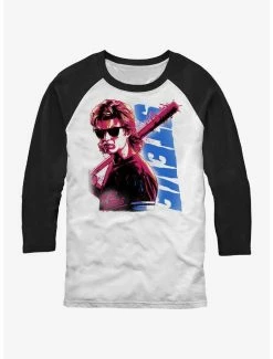 Cheapest ⭐ Stranger Things Steve Hello Ladies Raglan T-Shirt 😀