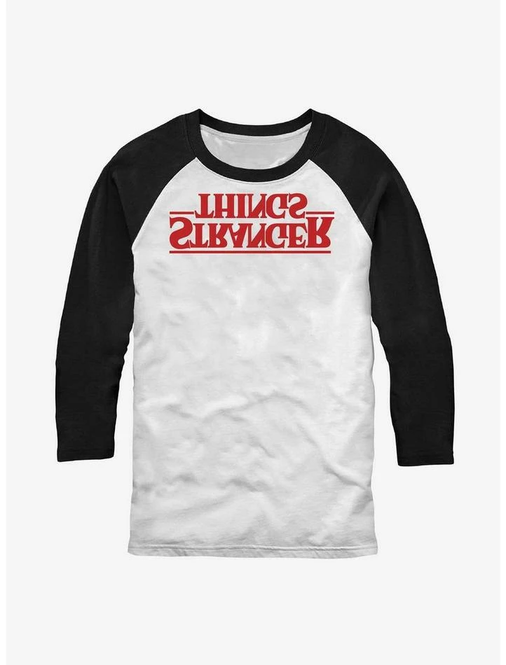 Best Pirce β Stranger Things Upside Down Logo Raglan T-Shirt π 1 Best Pirce β Stranger Things Upside Down Logo Raglan T-Shirt π