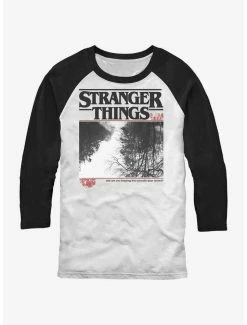 Outlet ✨ Stranger Things Forest Photo Logo Raglan T-Shirt 🌟