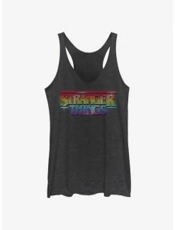 Best Sale 😉 Stranger Things Rainbow Logo 👧 Girls Tank 🎁