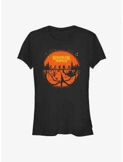 Best Sale 👍 Stranger Things Night Time Ride 👧 Girls T-Shirt ❤️
