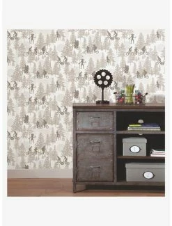 Best Pirce ⌛ Stranger Things Hawkins Woods Peel & Stick Wallpaper Light 🔔 -Stranger Things Sales Shop 19830405 av3