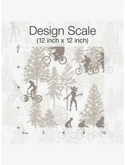 Best Pirce ⌛ Stranger Things Hawkins Woods Peel & Stick Wallpaper Light 🔔 -Stranger Things Sales Shop 19830405 av4